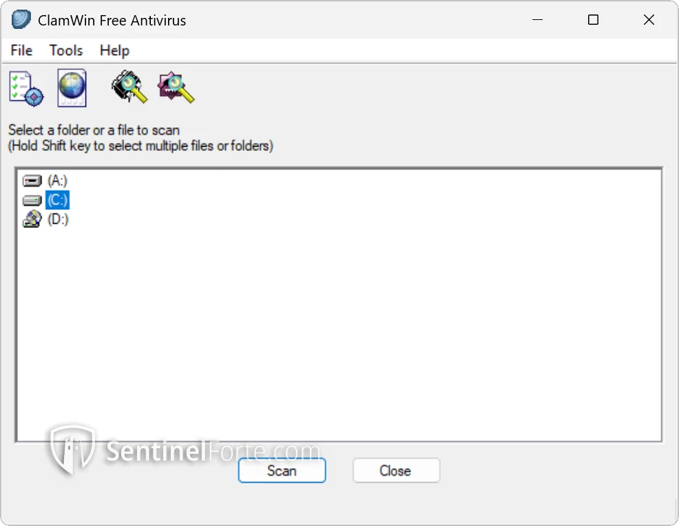 ClamWin Free Antivirus 2025 interface screenshot