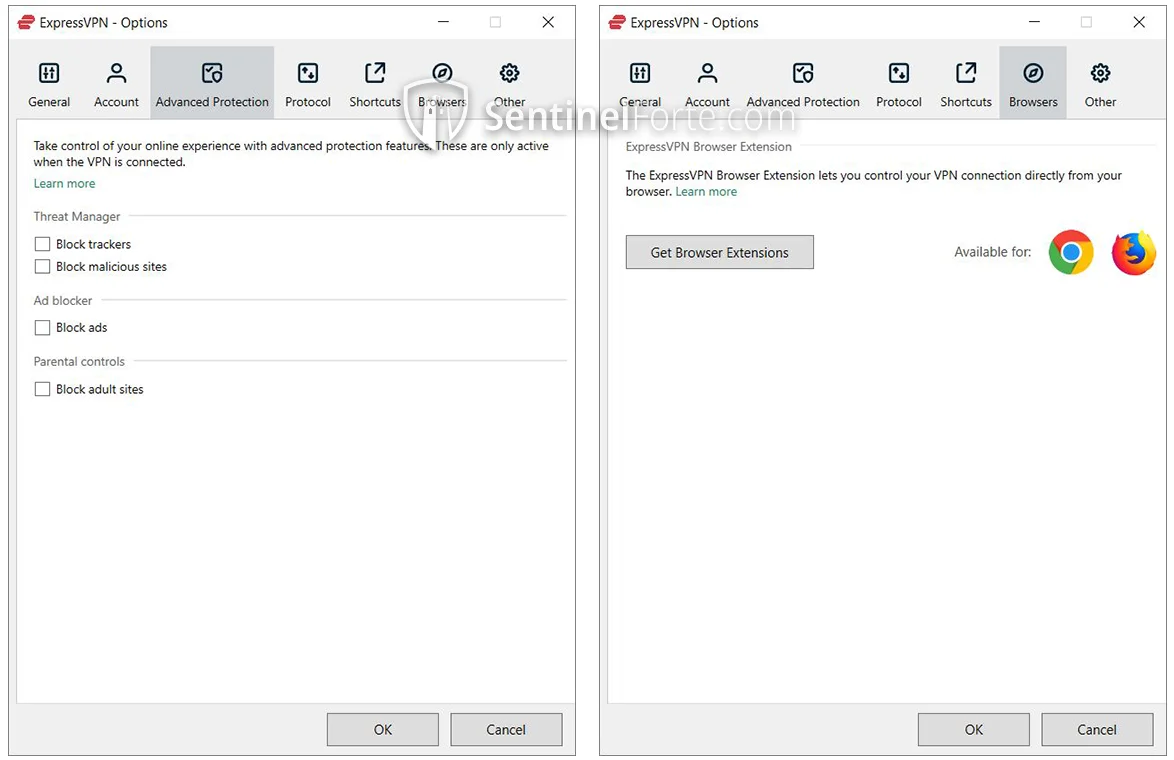 ExpressVPN 2025 configuration panel screenshot