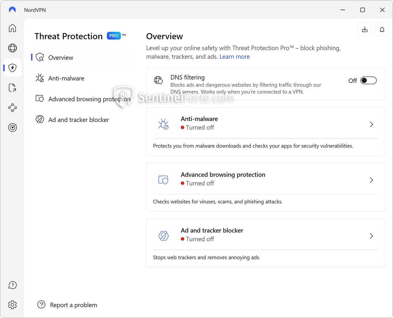 NordVPN 2025 Free privacy settings screenshot