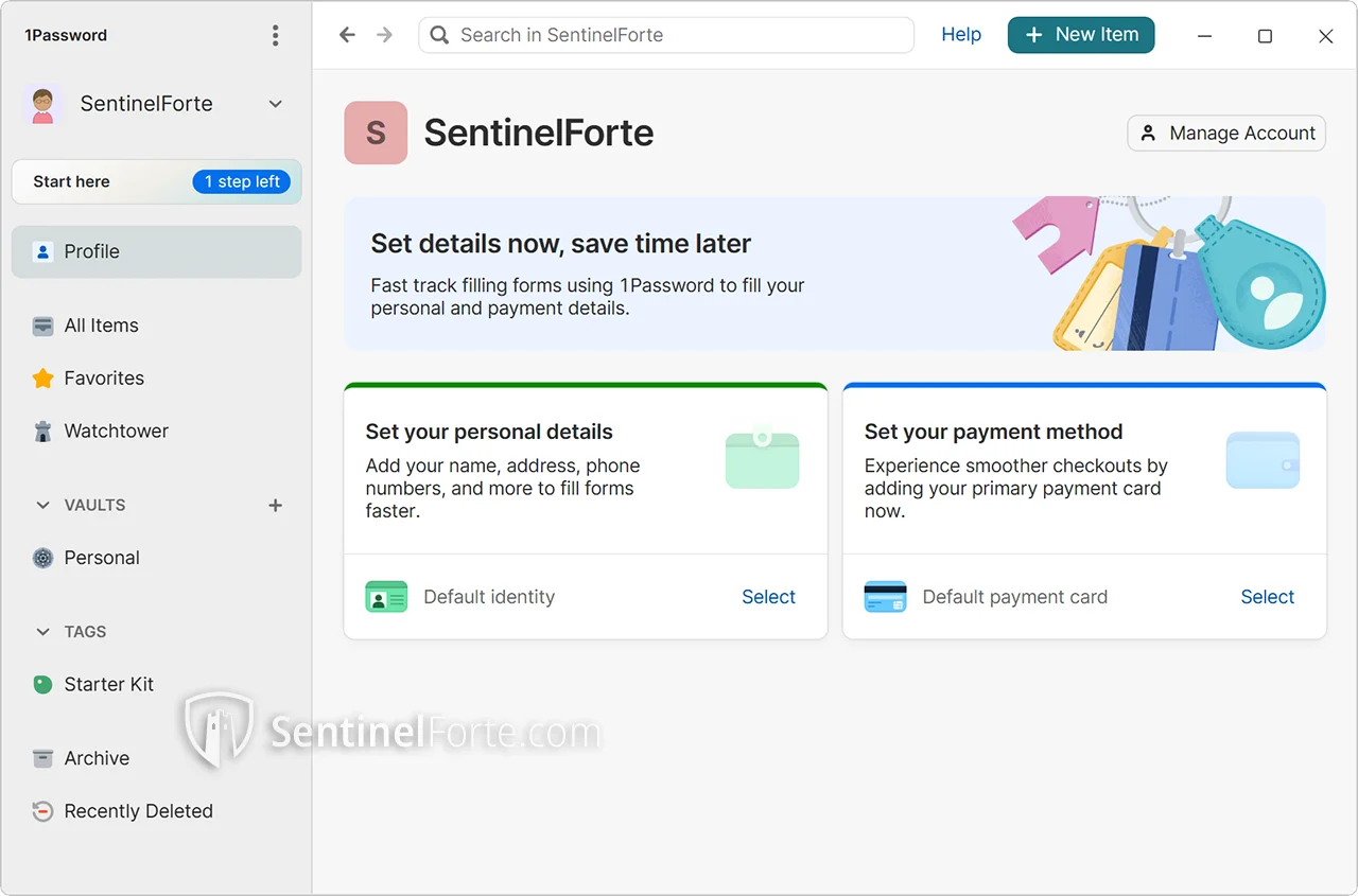 1Password 2025 dashboard screenshot