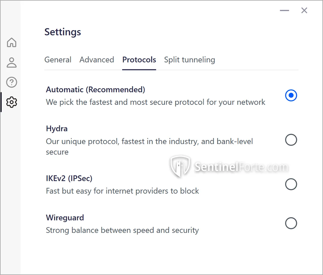 Betternet VPN 2025 settings screenshot