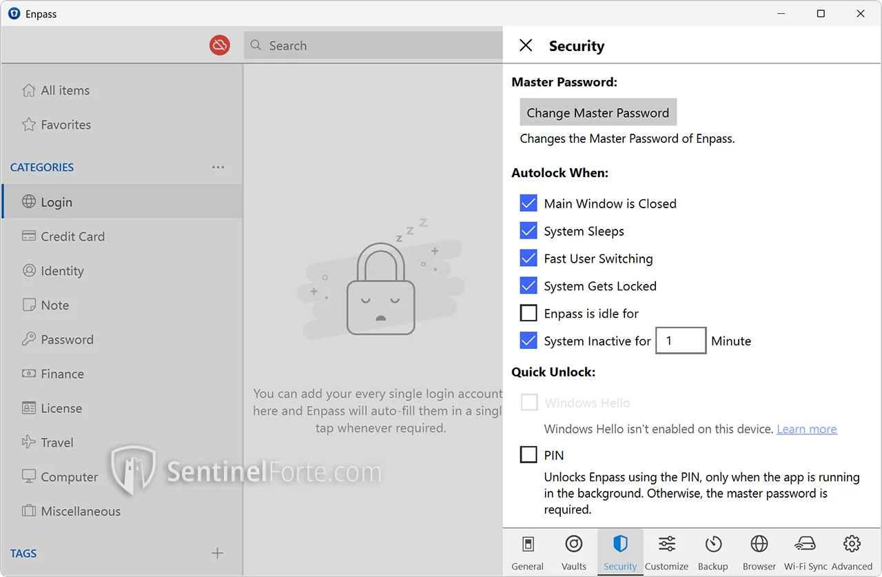 Enpass Password Manager 2025 settings screenshot