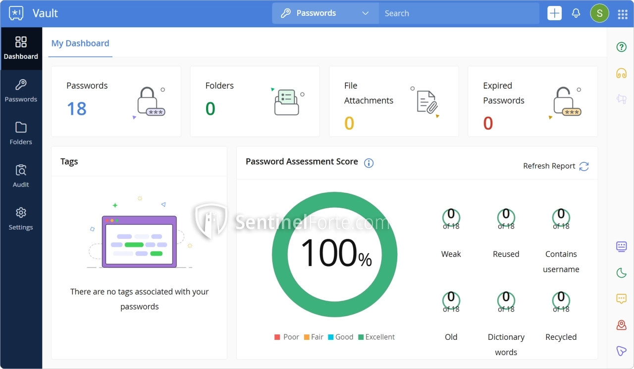 Zoho Vault Password Manager 2025 full interface screenshot