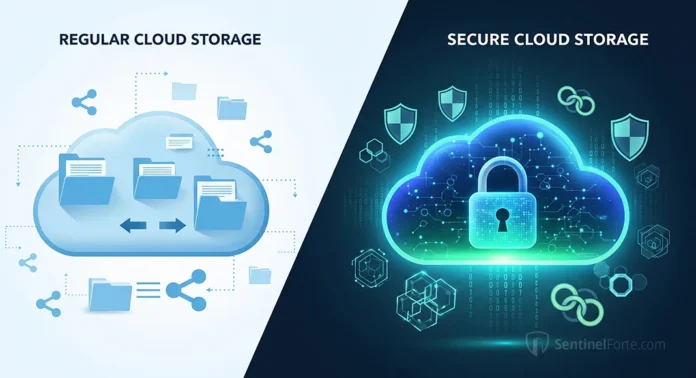 Secure Cloud Storage vs Regular Cloud Storage